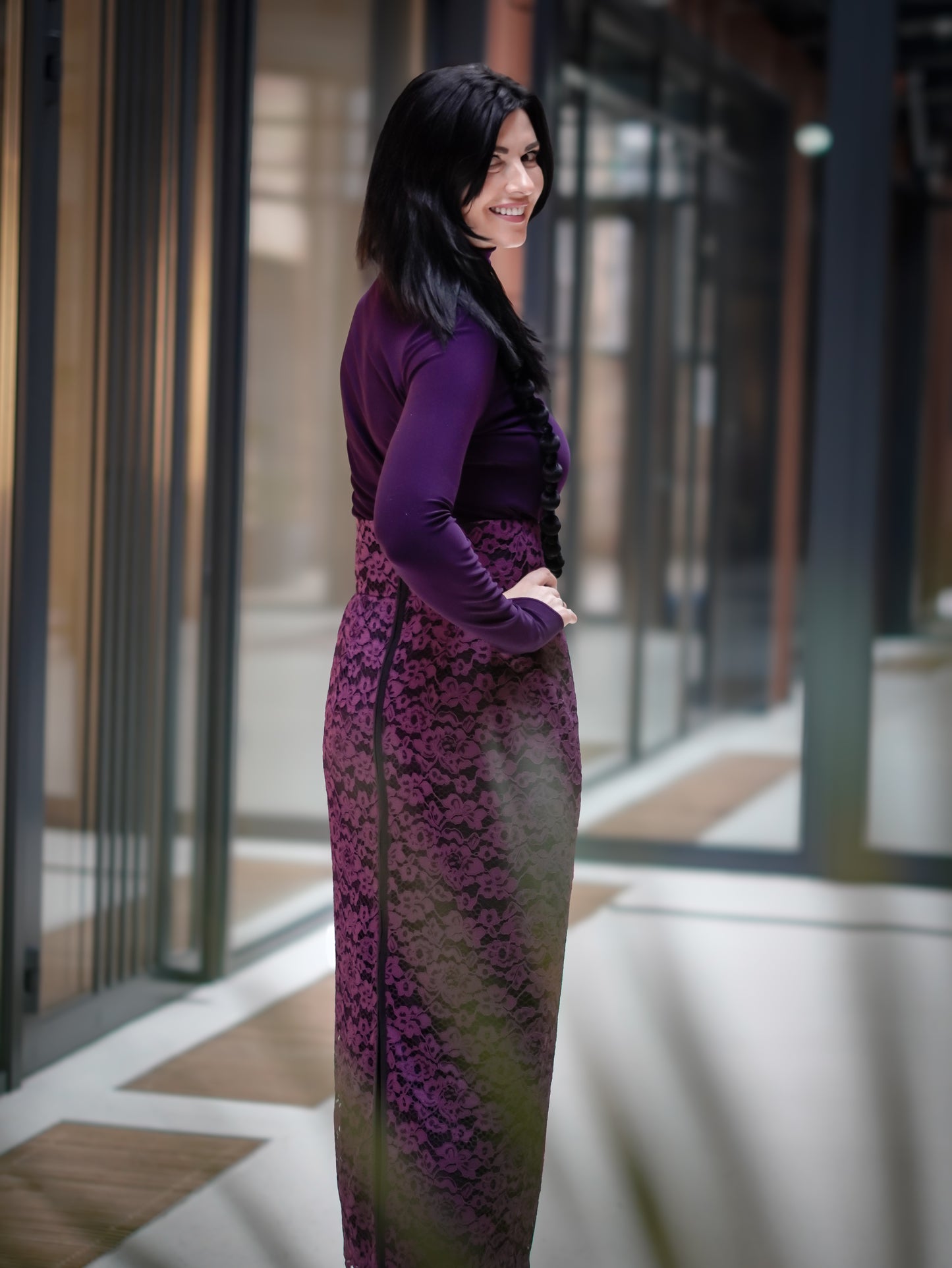 Mežģīņu maxi garuma svārki